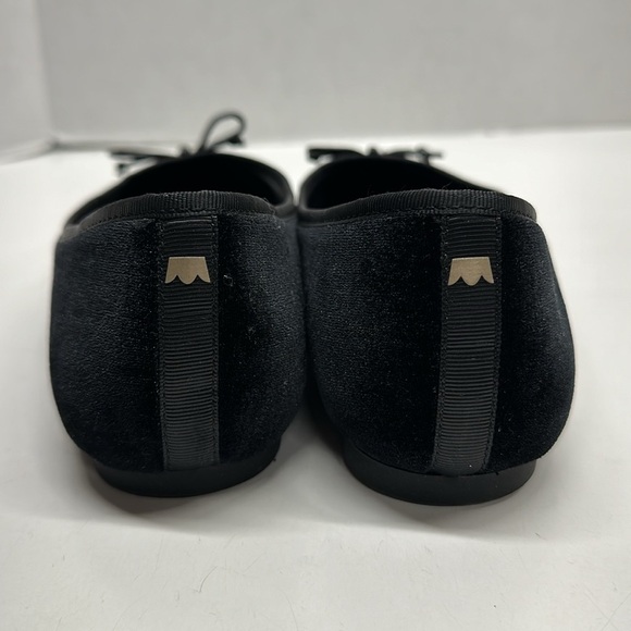 Birdies Goldfinch Velvet Pointed Toe Ballet Flat in Caviar Velvet Black Size 7.5 - Picture 4 of 9